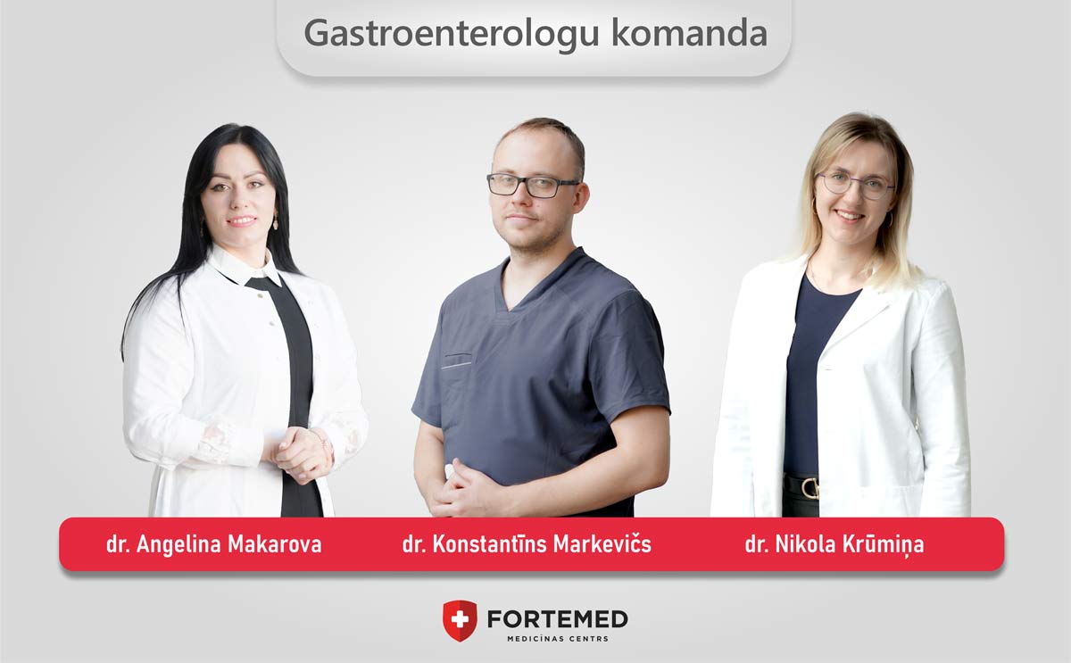 Konstantīns Markevičs Angelina Makarova Nikola Krūmiņa gastorenetologs FORTEMED